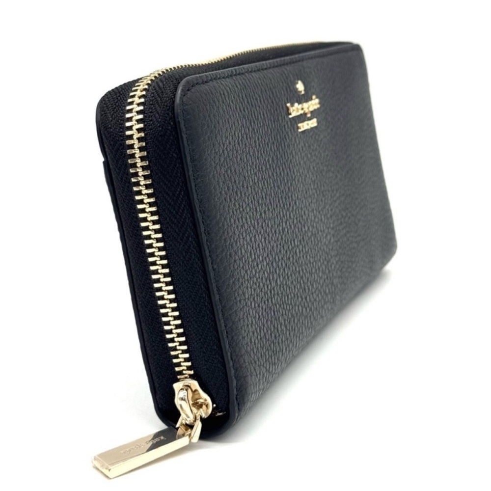 Kate Spade Leila Large Continental Wallet Black/Gold - Picture 4 of 8